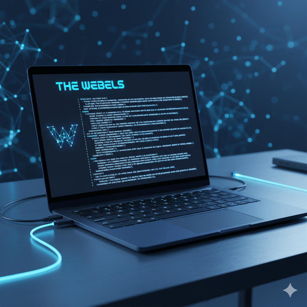 Laptop with code on screen