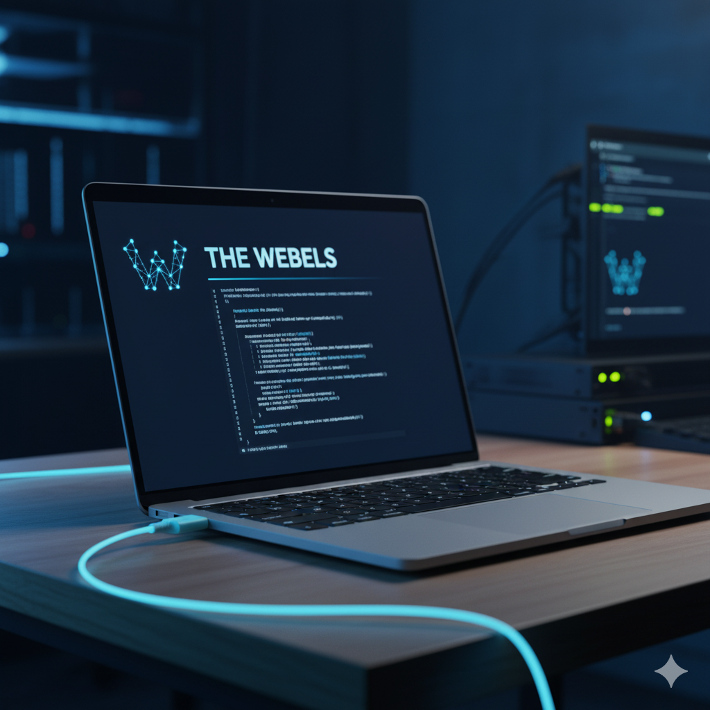 Laptop with code on screen